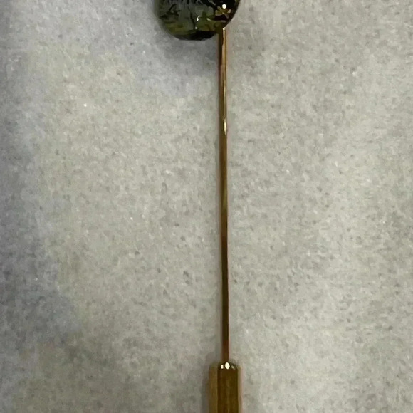 VINTAGE BLACK LAPEL FISH FLOWER STICKPIN - Picture 2 of 5